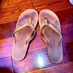 Brown Rainbow Flip flops